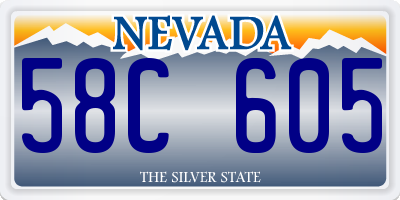 NV license plate 58C605