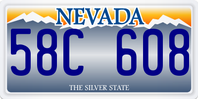NV license plate 58C608