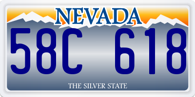 NV license plate 58C618