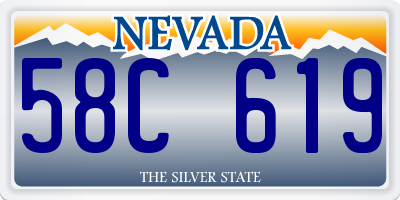 NV license plate 58C619