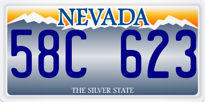 NV license plate 58C623