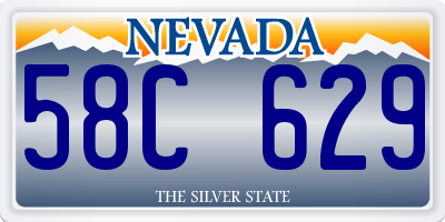 NV license plate 58C629