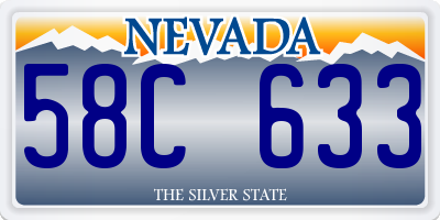 NV license plate 58C633