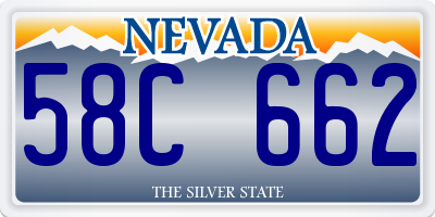 NV license plate 58C662