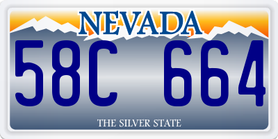 NV license plate 58C664