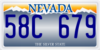 NV license plate 58C679