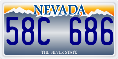 NV license plate 58C686