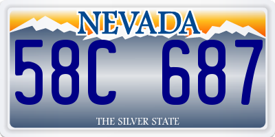 NV license plate 58C687
