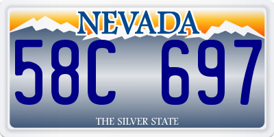 NV license plate 58C697