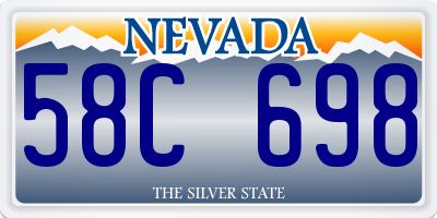 NV license plate 58C698