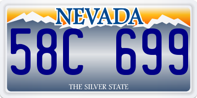 NV license plate 58C699