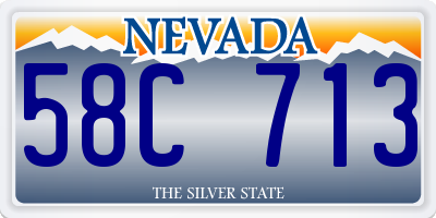 NV license plate 58C713