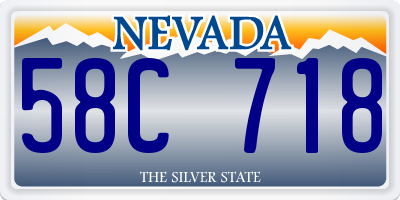 NV license plate 58C718