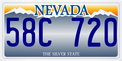 NV license plate 58C720