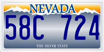 NV license plate 58C724
