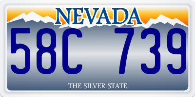 NV license plate 58C739