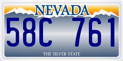 NV license plate 58C761