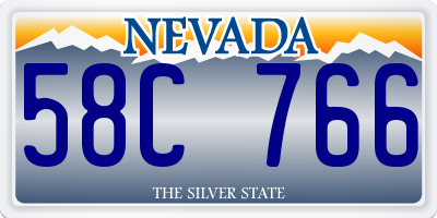 NV license plate 58C766