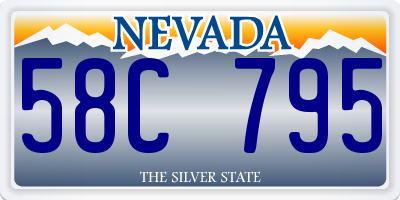 NV license plate 58C795