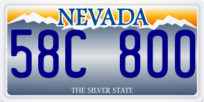 NV license plate 58C800