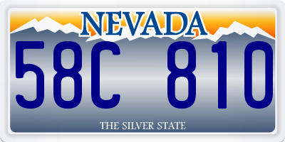 NV license plate 58C810