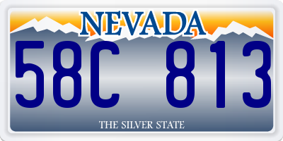 NV license plate 58C813