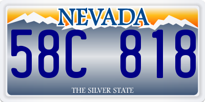 NV license plate 58C818