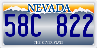 NV license plate 58C822