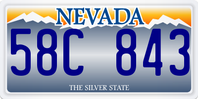 NV license plate 58C843