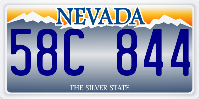 NV license plate 58C844