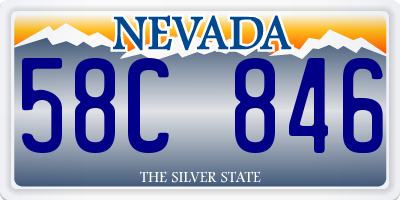 NV license plate 58C846