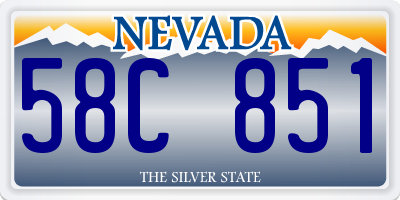 NV license plate 58C851