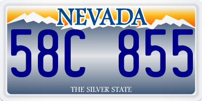 NV license plate 58C855