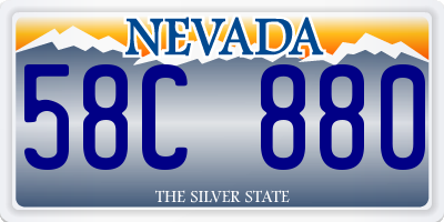 NV license plate 58C880