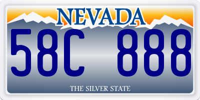 NV license plate 58C888