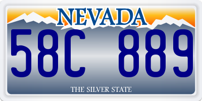 NV license plate 58C889