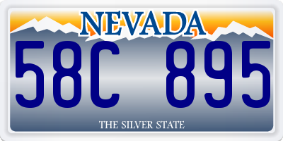 NV license plate 58C895