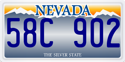 NV license plate 58C902