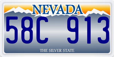 NV license plate 58C913