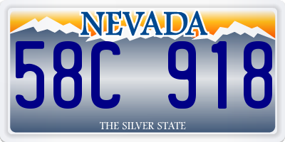 NV license plate 58C918