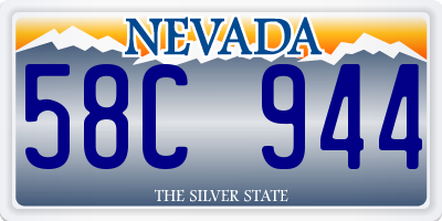 NV license plate 58C944