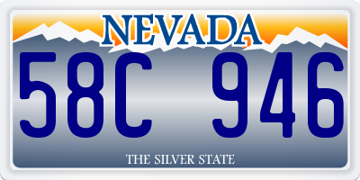 NV license plate 58C946