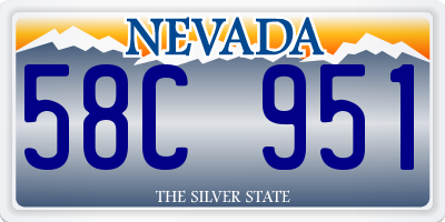 NV license plate 58C951