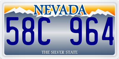 NV license plate 58C964