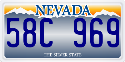 NV license plate 58C969