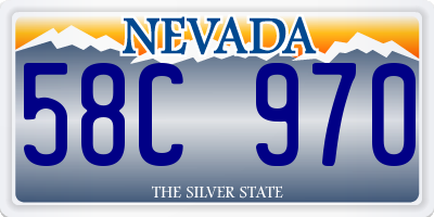 NV license plate 58C970