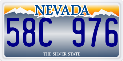 NV license plate 58C976