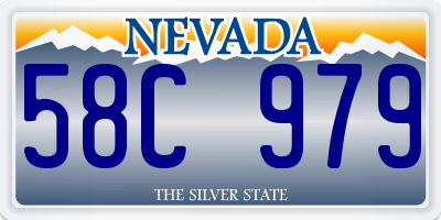 NV license plate 58C979