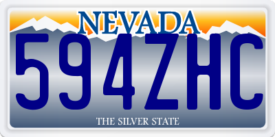 NV license plate 594ZHC