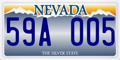 NV license plate 59A005